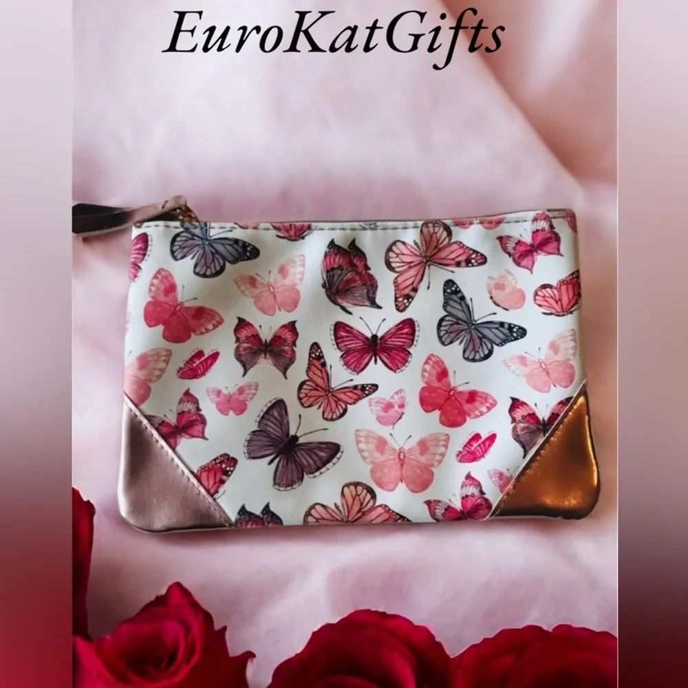 IPSY Butterflies clutch Makeup Cosmetic Bag
